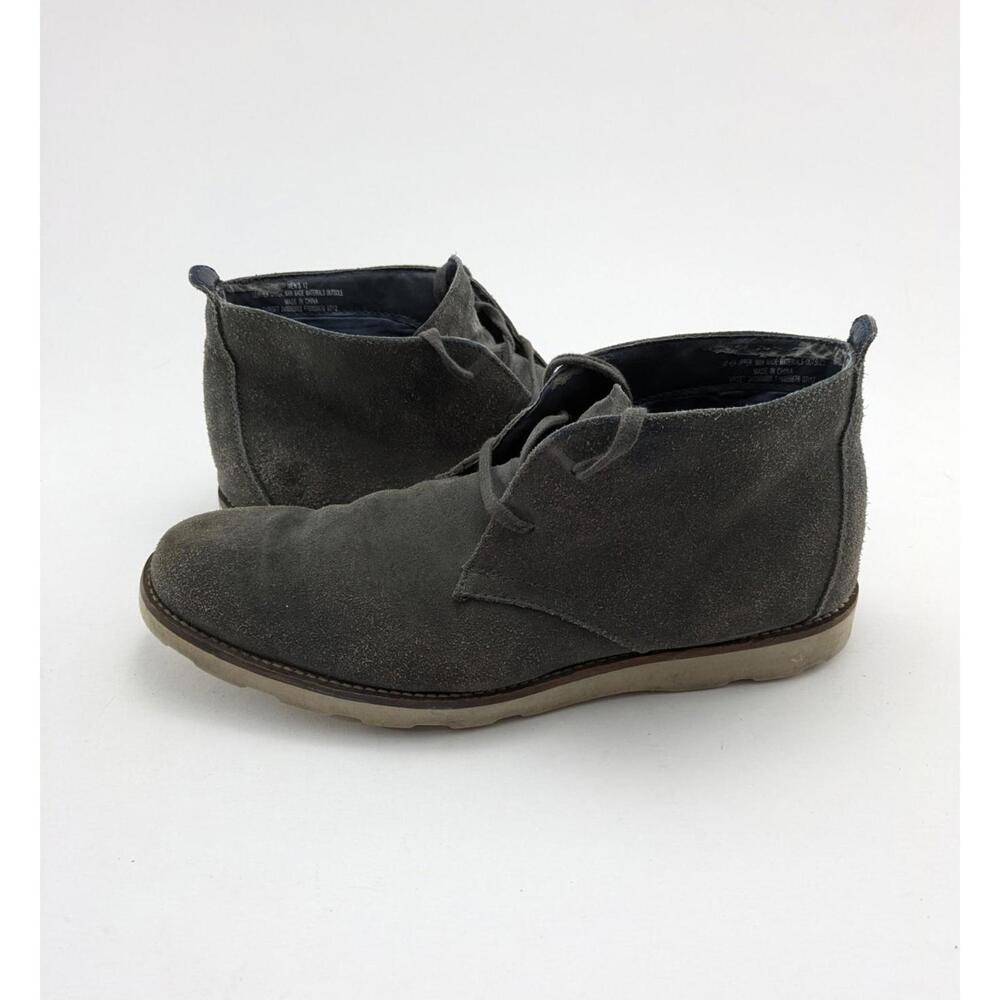 Mens Odin New York Gray Chukka Leather Lace Up Dress Boots‎ F16855676 Size 12